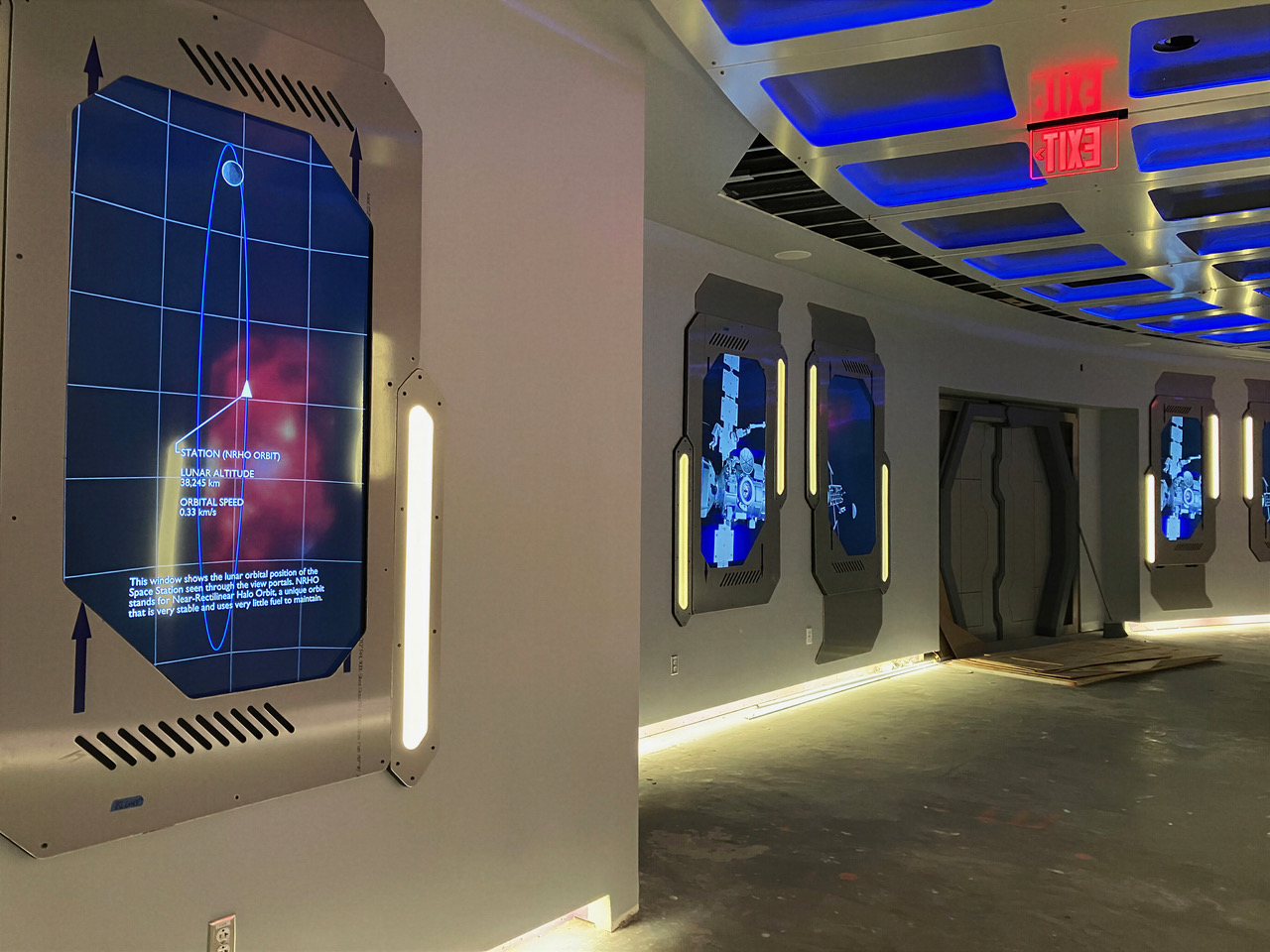 Space Station exhibit window detail